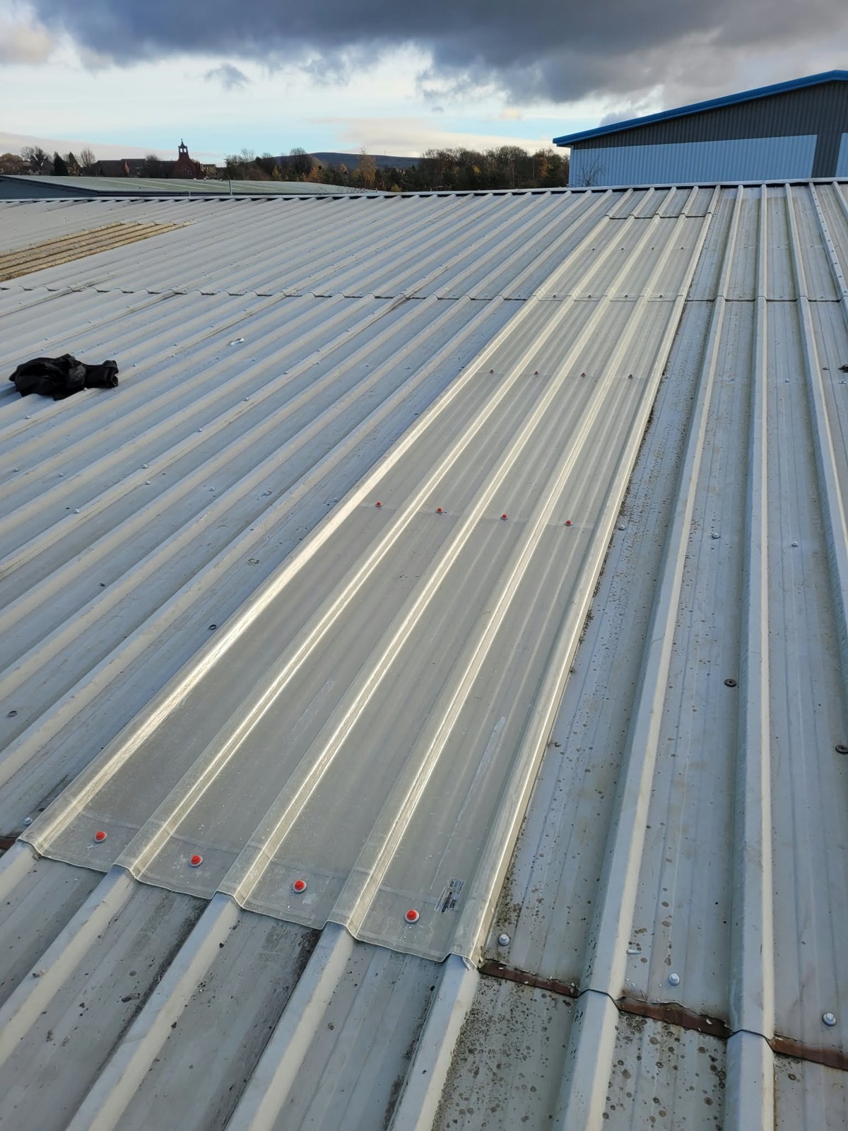 Roof section after repair